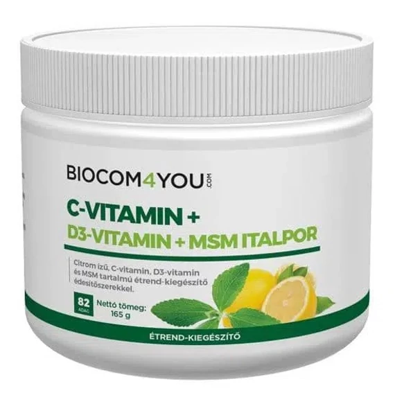 C-Vitamin+D3-Vitamin+MSM Italpor 165 g Biocom / Ökonet