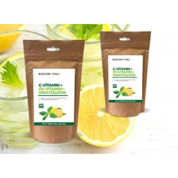 C-Vitamin+D3-Vitamin+MSM Italpor Utántöltő 400 g