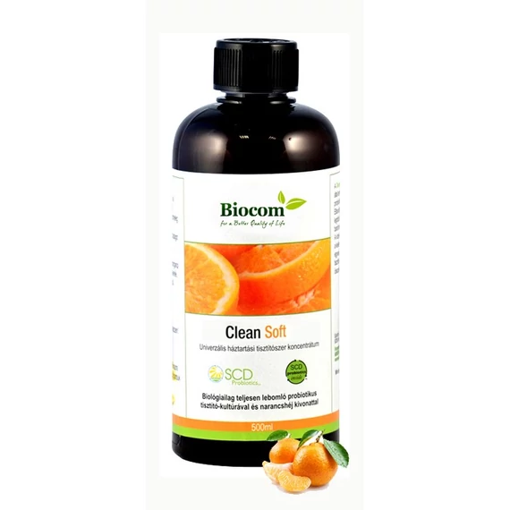 Clean Soft (0,5 liter) mandarin illat koncentrátum tisztítószer Biocfom/Ökonet