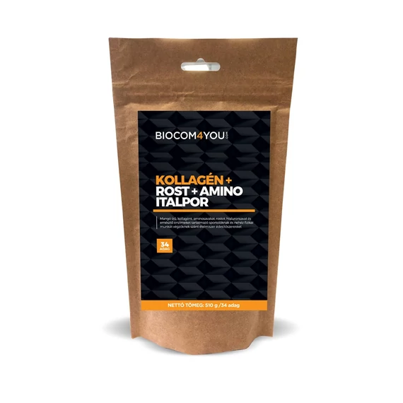 Kollagén+Rost+Amino Italpor (mangó ízű) utántöltős 510 g Biocom / Ökonet