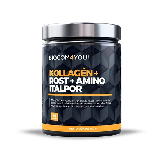 Kollagén+Rost+Amino Italpor mangó ízű 450 g Biocom / Ökonet