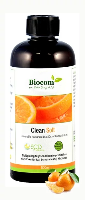 Clean Soft (0,5 liter) mandarin illat koncentrátum tisztítószer Biocfom/Ökonet
